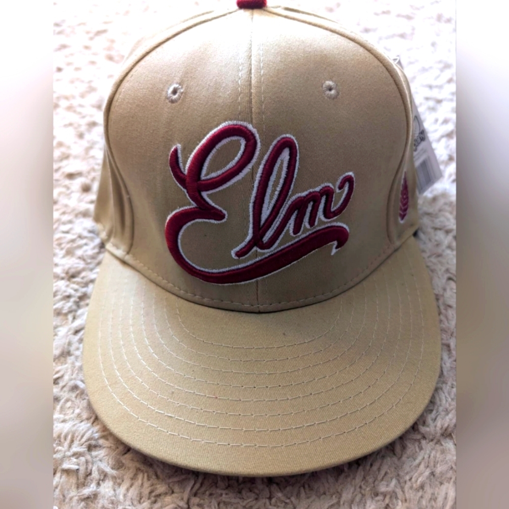 Nwt Elm Company Y2k Skateboarding Hat Osfm Tan/Red